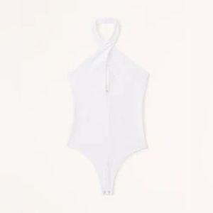 Abercrombie double-layered seamless fabric halter cutout bodysuit